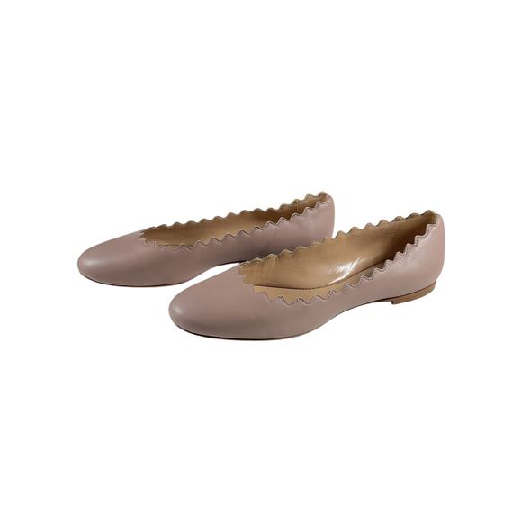 Chloé 'Lauren' Pink Leather Ballet Flats Size 8 - Picture 2 of 9